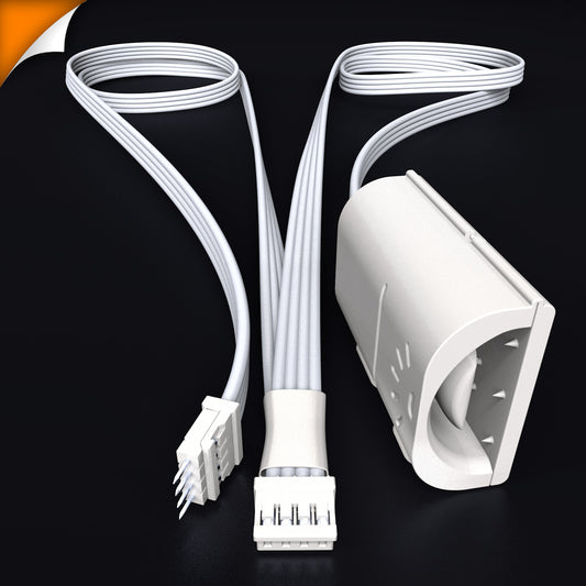 Flux - Splitter WHITE | CONTROL BOX > LightStrip & Offcut | in Feet