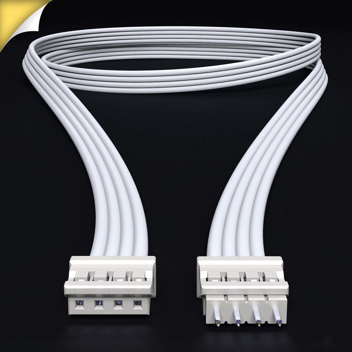 OmniGlow - CONTROL BOX Cable | upto 10 feet - Flat White / 2inch - LightStrips Anonymous
