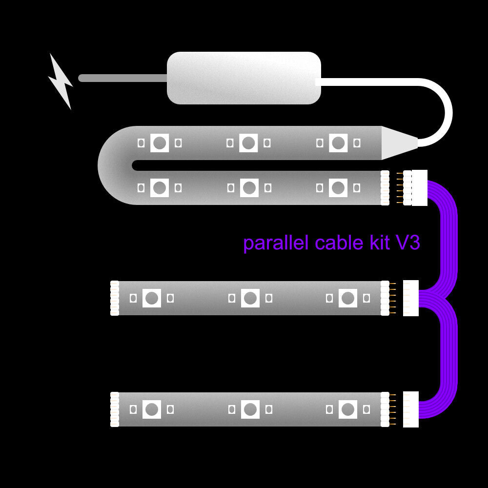 Plus V2 & V3 - Parallel Cable | WHITE Multi Point Splitter 3,4,5,6,7,8+ way