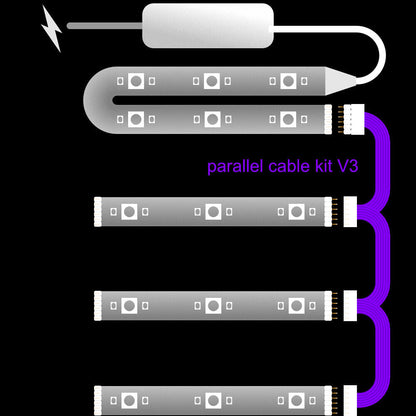 Plus V2 & V3 - Parallel Cable | WHITE Multi Point Splitter 3,4,5,6,7,8+ way