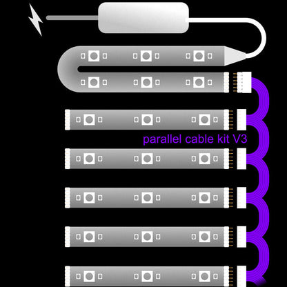 Plus V2 & V3 - Parallel Cable | WHITE Multi Point Splitter 3,4,5,6,7,8+ way