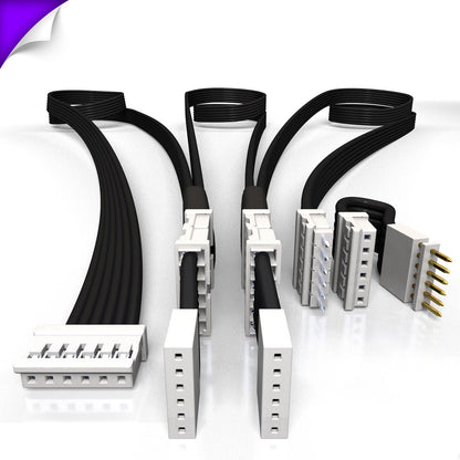 Plus V4 - SCHWARZES Parallelkabel | Mehrpunkt-Splitter 3,4,5,6,7,8+ Wege | in Fuß